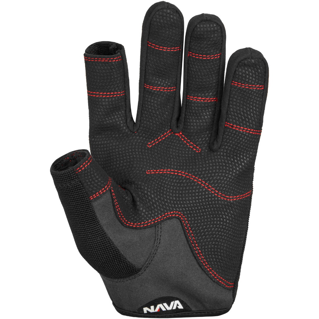 2026 Nava Performance Nava Club Long Finger Sailing Gloves NAVACGLF01 - Black